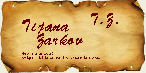 Tijana Žarkov vizit kartica